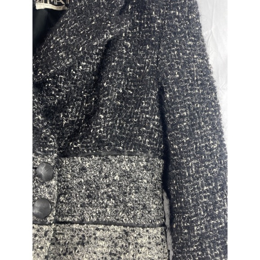 ALMA Knitted Double Breasted Rare Fitted Blazer Top Multicolor Jacket Sz. 44-EUC - Picture 5 of 7
